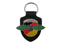 GSG9 Cá nhân Móc khóa da, khuyến mại Keychains Với Logo với Soft Men Emblem