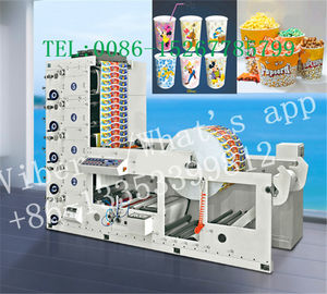Plastic Film Lable máy 6 màu Flexo In ấn Với Un Hệ thống Winder