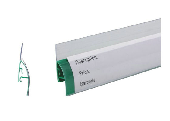 Nhựa nhãn giữ giá đỡ hiển thị cửa hàng và siêu thị Giá Hiển thị hai kênh PVC Nhãn Holders 31.232