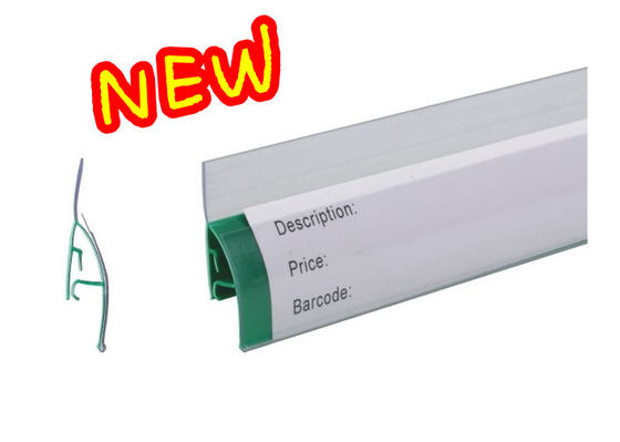 Nhựa nhãn giữ giá đỡ hiển thị cửa hàng và siêu thị Giá Hiển thị hai kênh PVC Nhãn Holders 31.232