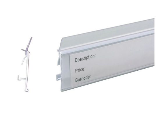 Giá hiển thị hai kênh PVC rõ ràng nhựa Nhãn Chủ Đối với Cửa hàng Sản phẩm 31.234