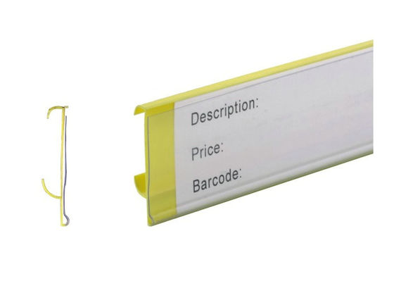 Một cửa hàng Channel và giá siêu thị hiển thị rõ ràng PVC nhựa Nhãn Holders, Strip Label Holders 31.238