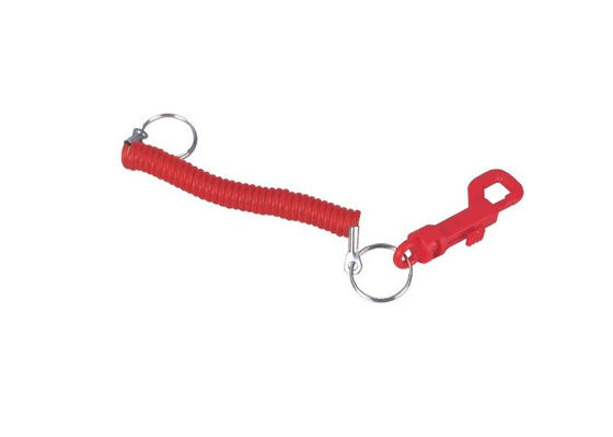 Trang trí Red PP và PVC Móc khóa quảng cáo với dây xoắn ốc 30.584