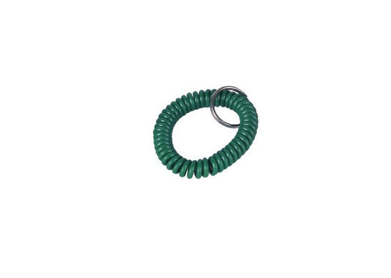 Xanh cổ tay PVC chìa khoá, khuyến mại Keychains với vòng xoắn ốc 30.590