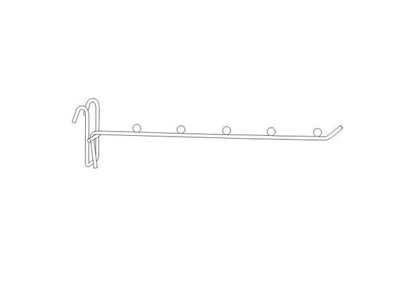 Kim loại 5 bóng sản phẩm quét dây thép gridwall cửa hàng bán lẻ Hiển thị Hooks 31.136