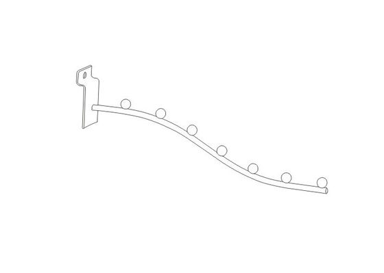 7 bóng dây áo kim loại thép stalwall, cửa hàng net treo Hiển thị bán lẻ Hooks 31.160