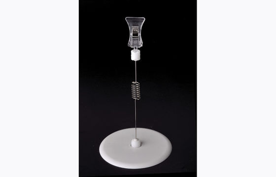 Trong suốt PS Nhựa Giá Tag Chủ Clip, POP Clip với Vòng Cơ Sở 15 * 9 cm