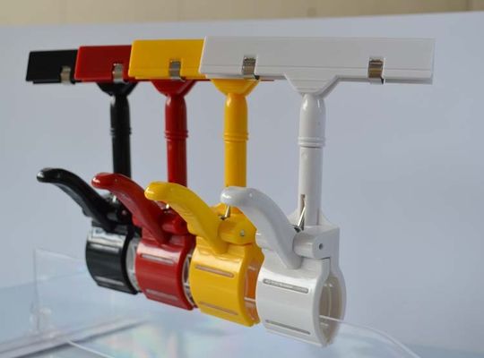 ABS POP Giá khuyến mãi Tag Chủ Clip, Thumb Shape nhựa Kệ ngắn