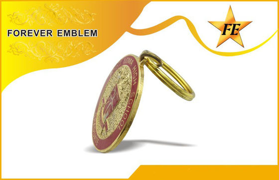 Mềm men / Cloisonne kim loại khuyến mãi Keychains Với Chia nhẫn Và Chains