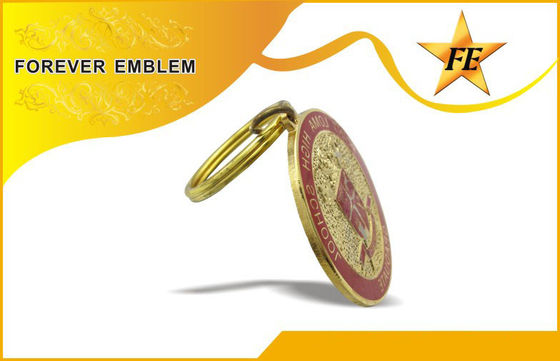 Mềm men / Cloisonne kim loại khuyến mãi Keychains Với Chia nhẫn Và Chains