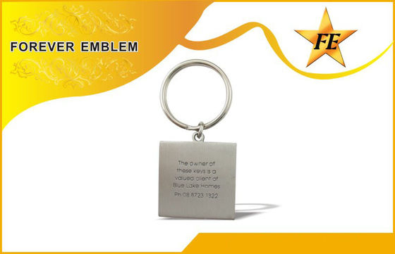 Men sắt / kẽm hợp kim Quảng trường quảng Keychains Đối với Kỷ niệm Quà tặng
