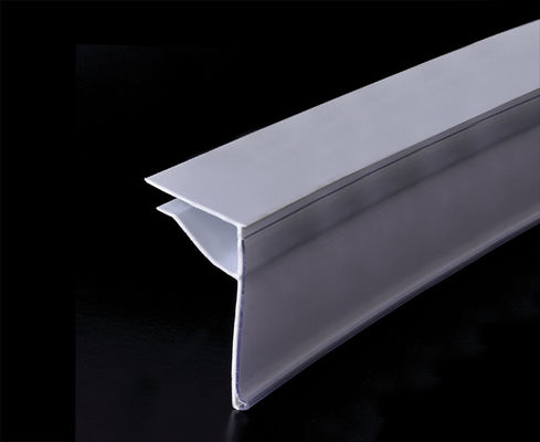 Tuỳ nhựa siêu thị Kệ liệu Strips Label Holder, trắng