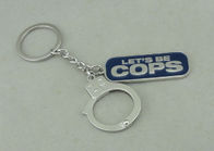 Cops Khuyến Keychain Kẽm hợp kim mềm Men Với bạc 42 mm