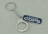 Cops Khuyến Keychain Kẽm hợp kim mềm Men Với bạc 42 mm
