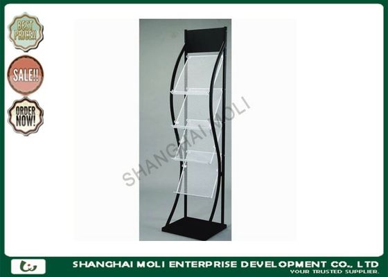 4 Tier kệ trưng bày kim loại thương mại và đứng kệ giữ cho báo tạp chí