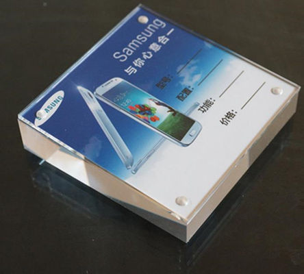 Quảng trường Tabletop Plexiglass Acrylic Đăng Chủ Đứng Trong Thiết kế tiêu chuẩn