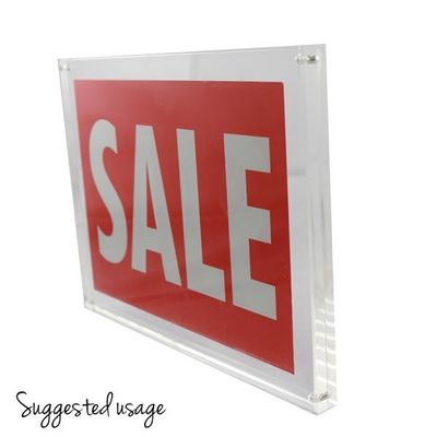 Plexiglass Rõ ràng 11 x 17 Acrylic Holders Đăng Treo Tường For Advertising hiển thị