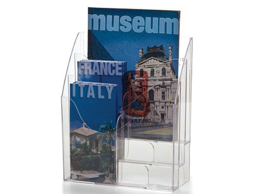 Văn Lầu Acrylic Display Gian Đối với thư quán / Thư viện Xóa màu