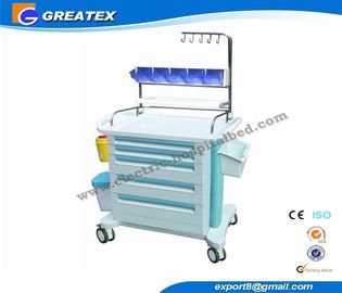 Bệnh nhân khẩn cấp / Y tế Trolley, nội thất bệnh viện với nhựa Drawer Nội