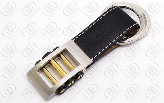 Thời trang da Strap Keychain thép không gỉ