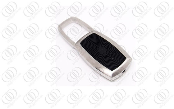 Thời trang Đen Cao su Keychain Full Brushed mùa xuân thép không gỉ