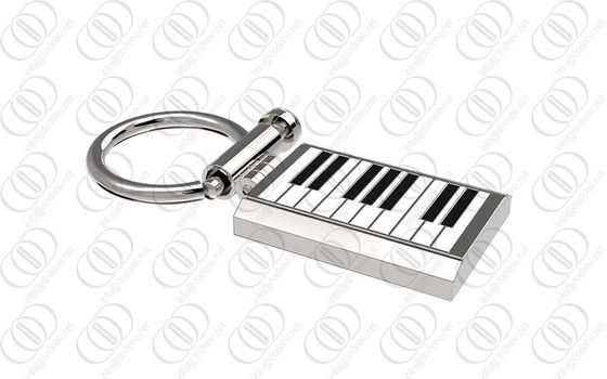Thép không gỉ 316L Keychain Key Holder Với Piano Keyboard Thiết kế
