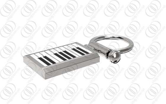 Thép không gỉ 316L Keychain Key Holder Với Piano Keyboard Thiết kế