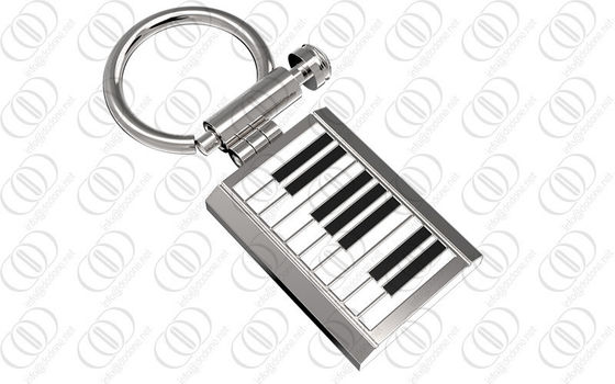 Thép không gỉ 316L Keychain Key Holder Với Piano Keyboard Thiết kế