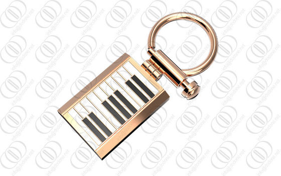 Rose vàng Piano Keychain Chủ Đen trắng sơn mài Đối với Nhạc sĩ