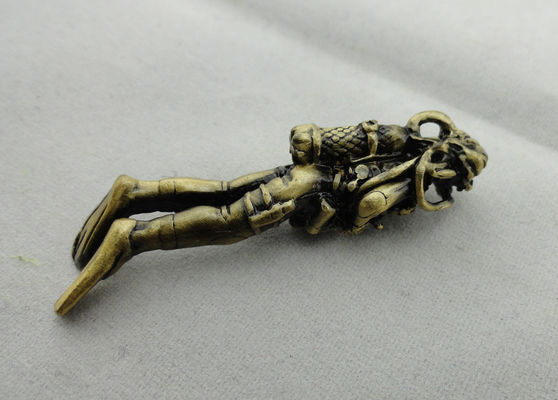 Kim loại đầy đủ đạo chính chuỗi, Pewter khuyến mại Keychain với cổ mạ vàng