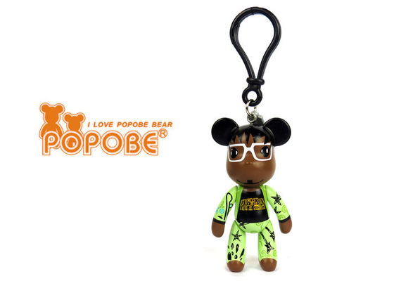 Eco-thân thiện 3 Inches POPOBE Gấu Keychain trắng Singer Bag Phụ kiện