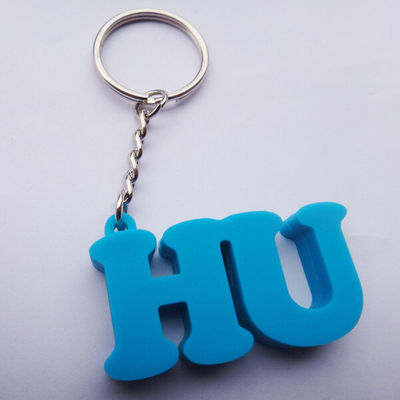 Bảng chữ cái có hình dạng mềm PVC Keychain Đối với Liên hoan Logo khắc