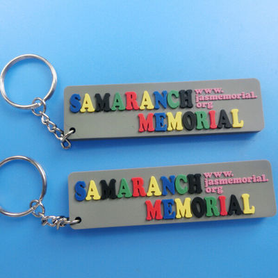 Bảng chữ cái có hình dạng mềm PVC Keychain Đối với Liên hoan Logo khắc