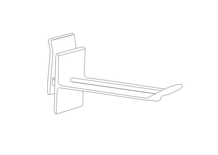Flat nhựa PP các sản phẩm siêu thị bướm treo Hiển thị bán lẻ Hooks (3-6 inch) 31071,31072,31073,31074