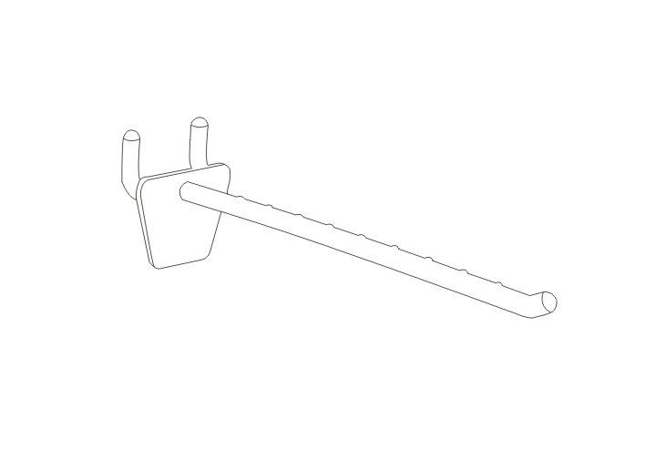 móc trưng bày bán lẻ Peg móc Display móc 3-6 inch PP peg móc bán lẻ Hiển thị Hooks 31079,31080,31081,31082