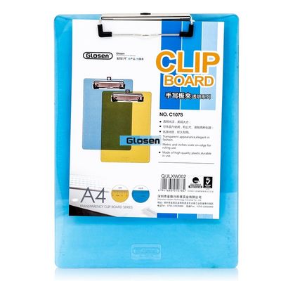 Business Double Folding Transparent Nhựa Clip Ban Customize Logo
