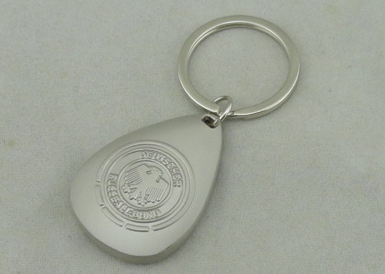 OEM 3D Kẽm hợp kim Khuyến Keychain Misty Nickel mềm Men